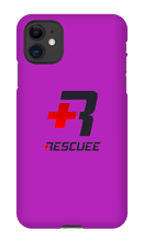 RESCUEE iPhone Case Black and Red Logo