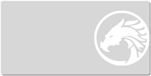 QcDragonz XXL Gaming Mousepad White Logo