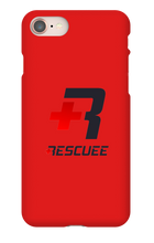 RESCUEE iPhone Case Black and Red Logo