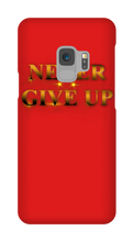 Never Give Up Samsung Phone Cases - gold