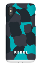 REBEL Cyan iPhone Case