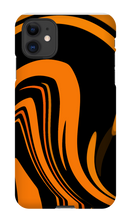 Orange and Black Swirl iPhone Case