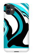 Black and Blue Swirl iPhone Case
