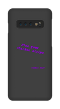 Chickenstrips purple text Samsung Phone Cases