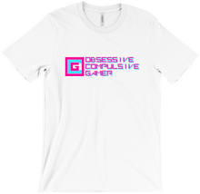 OCGamer Full Logo Tee (Pink on Blue)