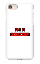 Funda de celular para iPhone con frase roja