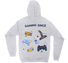 Gaming Since Hoodie Back Design
