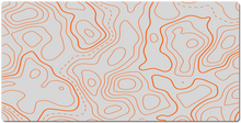 Orange Topographic XXL Gaming Mousepad