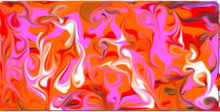 White Red Pink orange 18"x36"
