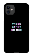 press start or die iphone case