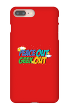 peace out geek out iphone case!