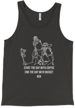 PPIM Coffee and Bucket, White Lettering Tank-top