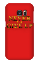 Never Give Up Samsung Phone Cases - gold