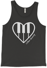 pianoheart tank top - white logo