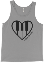 pianoheart tank top - black logo