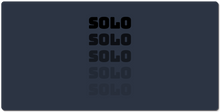 Fading Solo Text XXL Gaming Mousepad