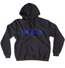 I 🤍 SΞX Blue Logo Hoodie