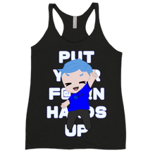 Put Your F@*#!N Hands Up tanktop-women-racerback
