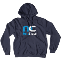 MotoChase White Logo Hoodies (No-Zip/Pullover)