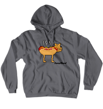 DampfHund Hoodie | Weiß - Dunkelgrau