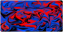 XXL Gaming Mousepad Blue with red and black swirl
