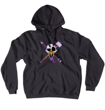 Hammer and Arrow Hoodies with Purple Border