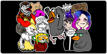 DoVe_7 Family XXL Gaming Mousepad - Art By G0RE