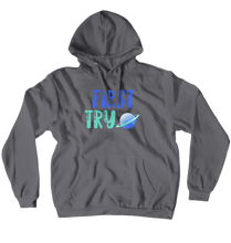 blue first try hoodie