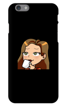 ladymanolo Sips Tea iPhone Phone Cases