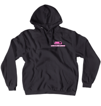 Luv U Less lounge Hoodie (Pink Logo)
