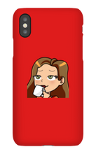 ladymanolo Sips Tea iPhone Phone Cases