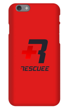 RESCUEE iPhone Case Black and Red Logo