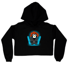 Black Widow Penguin Crop Hoodie
