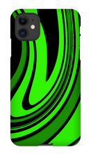 Green and Black Swirl iPhone Case