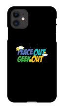 peace out geek out iphone case!
