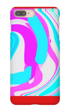 Pink and Cyan Swirl iPhone Case