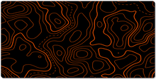 Orange Topographic XXL Gaming Mousepad