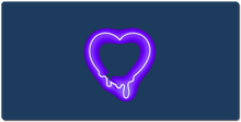 Centered Purple Heart XXL Gaming Mousepad