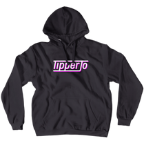 TipperJo White on Pink Hoodies (No-Zip/Pullover)