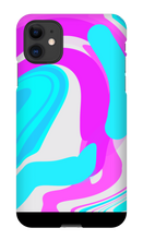 Pink and Cyan Swirl iPhone Case