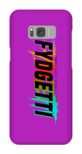 FYDGETTI Black Text Design Samsung Phone Case