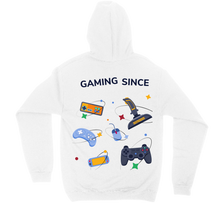 Gaming Since Hoodie Back Design