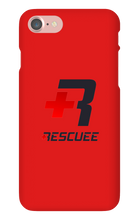 RESCUEE iPhone Case Black and Red Logo