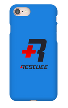 RESCUEE iPhone Case Black and Red Logo
