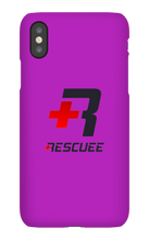 RESCUEE iPhone Case Black and Red Logo