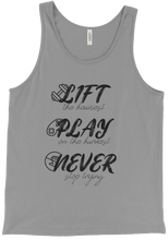 Never stop trying tank (black text)
