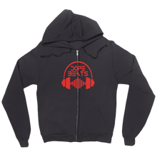 Dope Beats Zip Up Hoodie (Red Logo)
