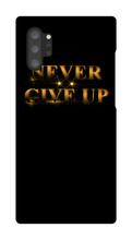 Never Give Up Samsung Phone Cases - gold