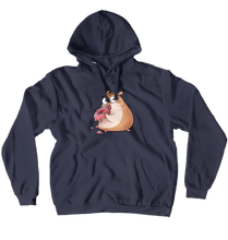 Pink Donut Hamster  Hoodies (No-Zip/Pullover)