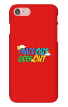 peace out geek out iphone case!